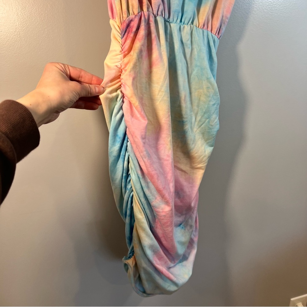 NWT Main Strip Tie Dye Fitted Dress - Picture 4 of 11